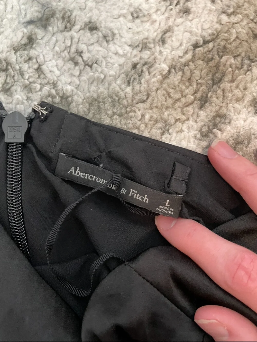 Abercrombie strapless black maxi dress